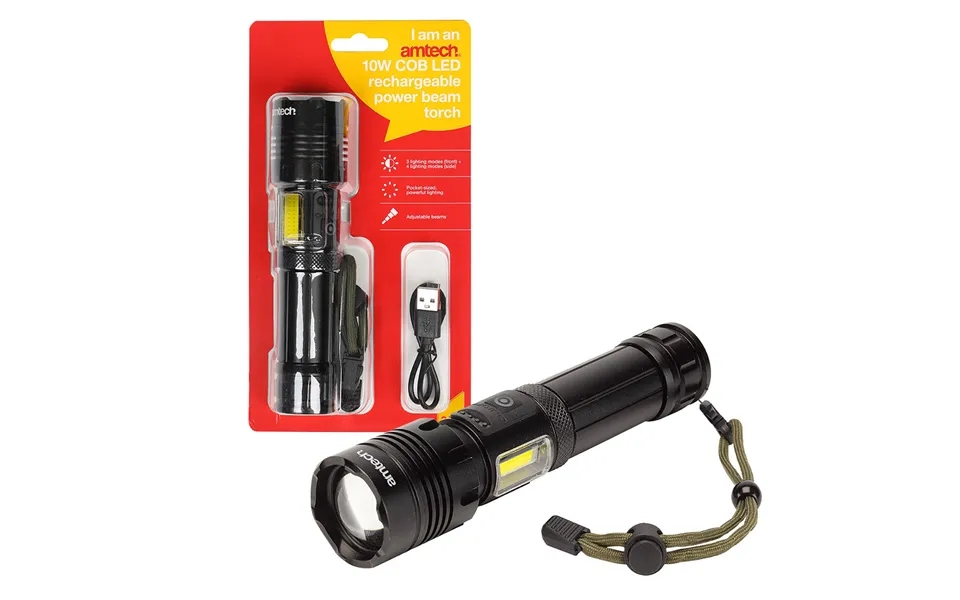 Amtech 10w Led Rechargeable Power Beam Torch