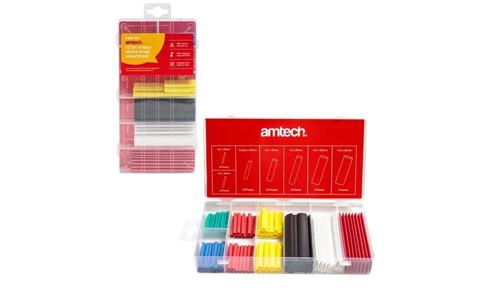 Amtech 127pc Electrical Heat Shrink Assortment - Multi Colour