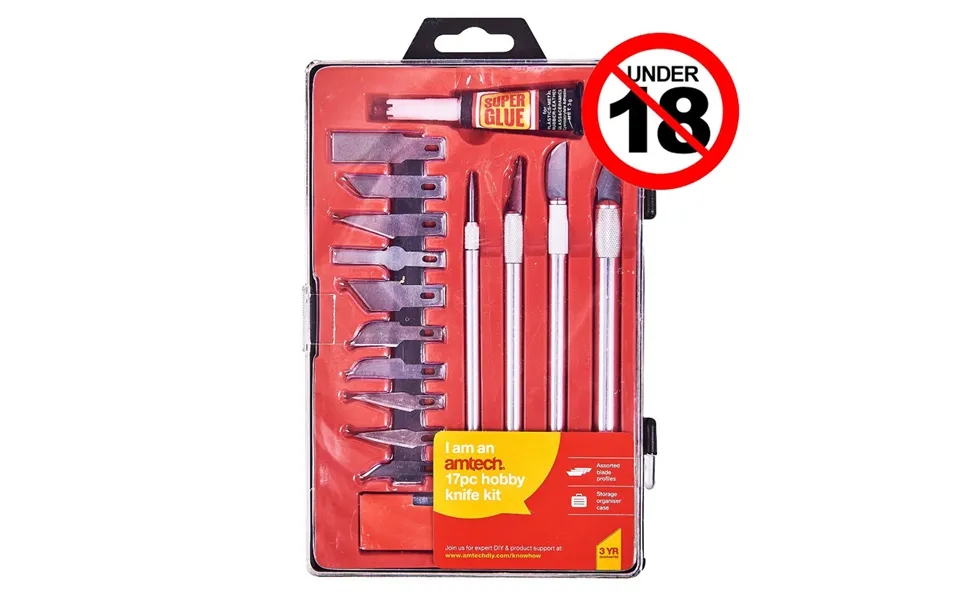 Amtech 17 Piece Hobby Knife Kit