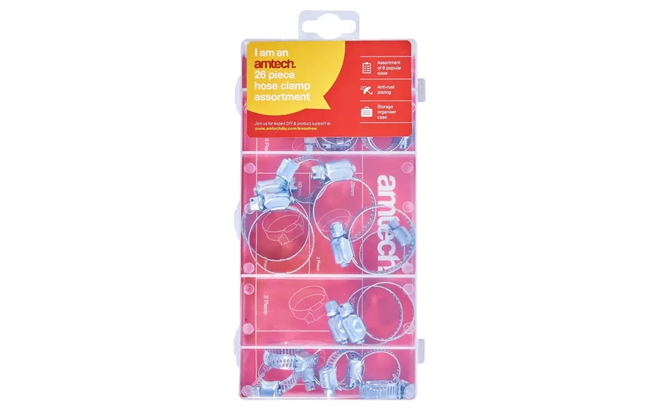 Amtech 26 Piece Assorted Hose Clamp Set - Last One