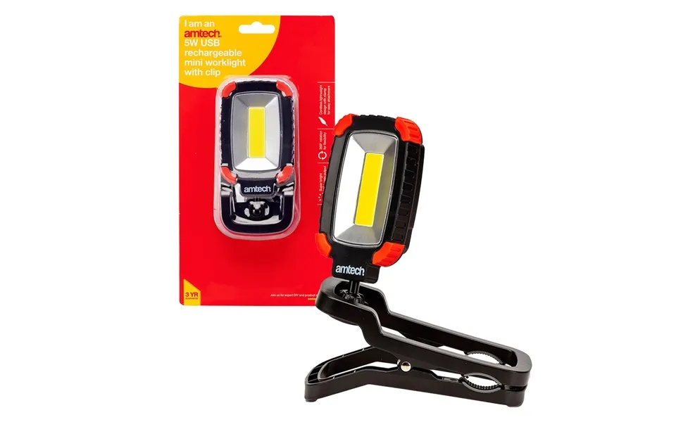 Amtech 5w Cob Usb Rechargeable Mini Worklight