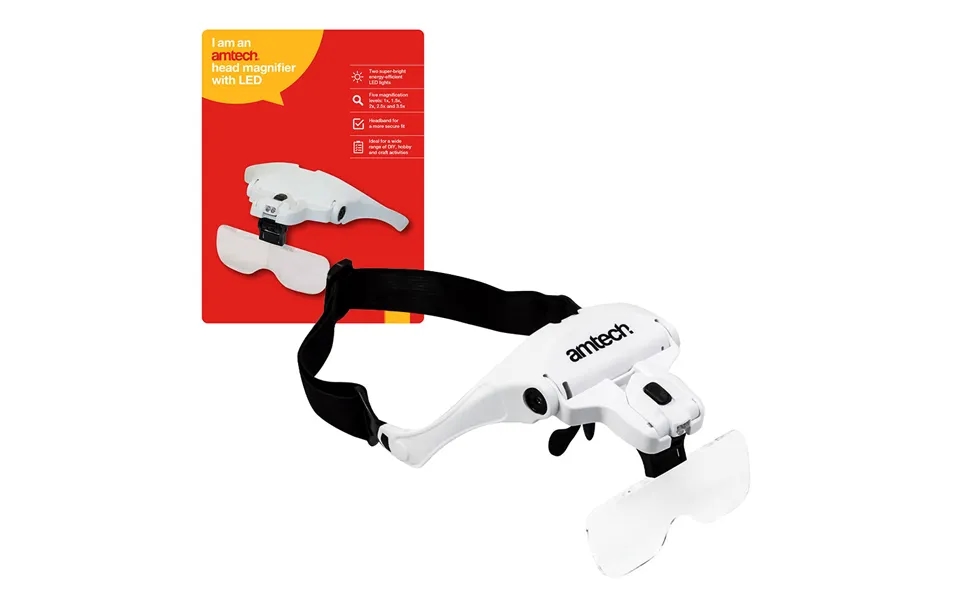 Amtech Hands-free Multi-lens Head Magnifier With Led