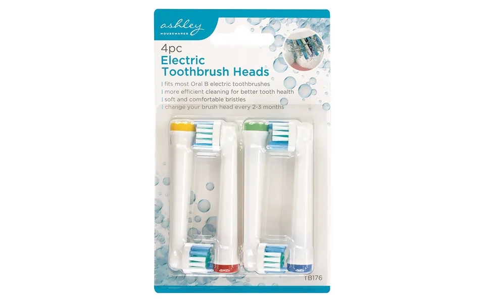 Ashley For Oral-b Compatible Toothbrush Heads - 4 Pack