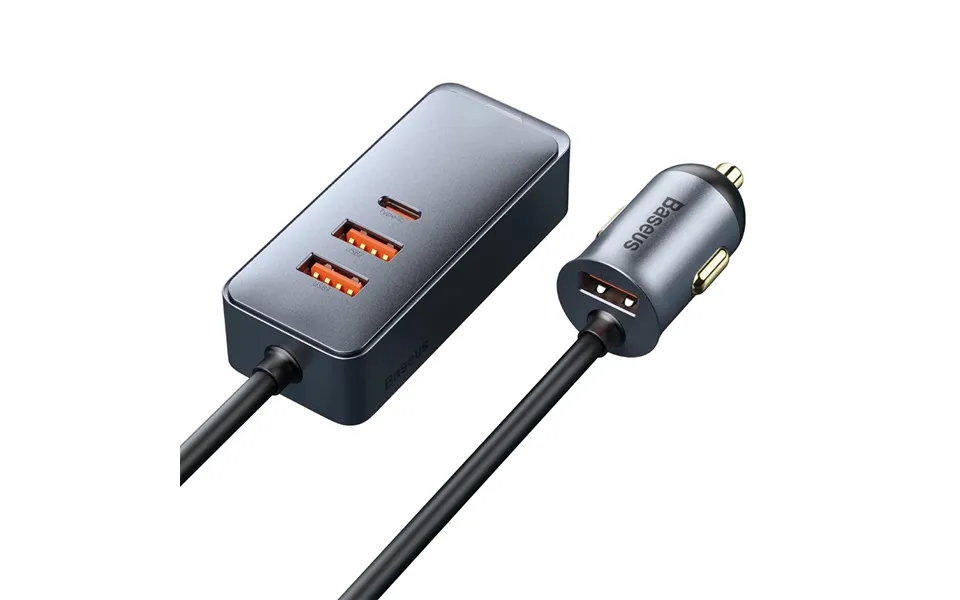 Baseus Multi Port Fast Car Charger -space Grey