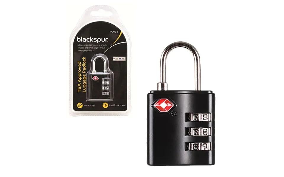 Blackspur Padlock With Combi Dial - Tsa Approved