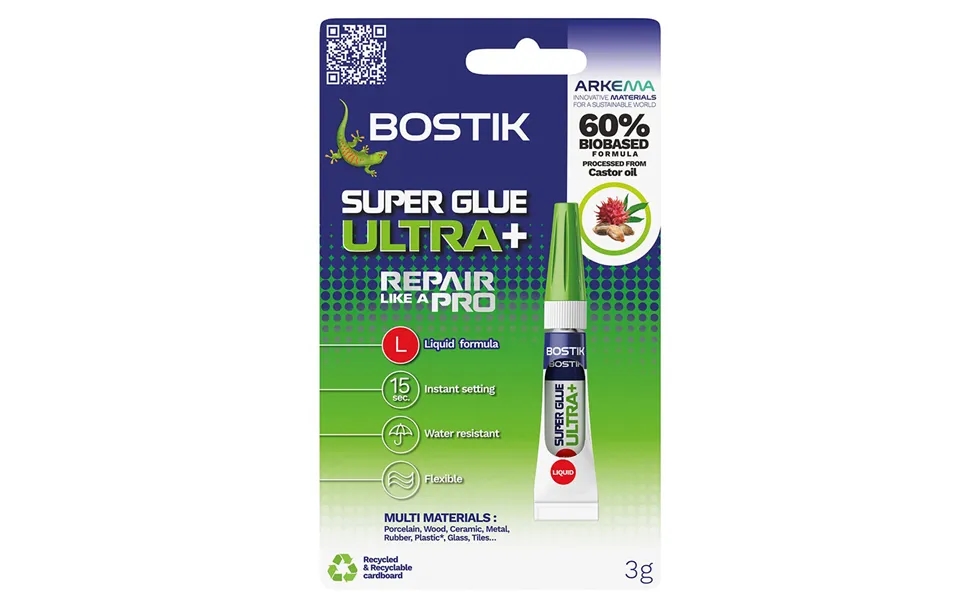 Bostik Super Glue Ultra 3g E Clear