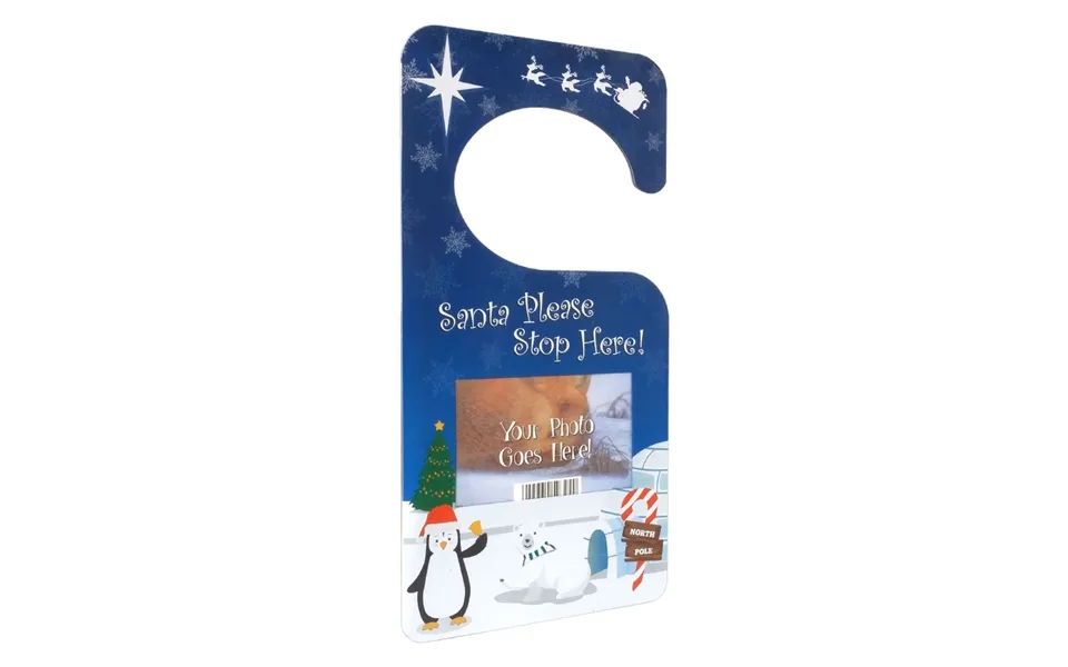 Christmas Door Hanger - Santa Please Stop Here Personalised Door Sign