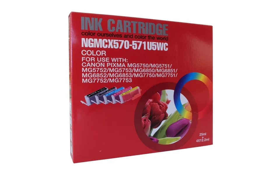 Compatible Pgi-570 & Cli-571 Xl 5 Ink Cartridge Multipack For Canon B B C M Y