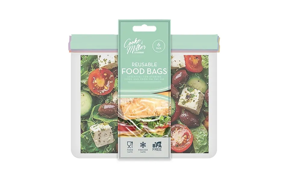 Cooke & Miller Reusable Food Bags 6pk