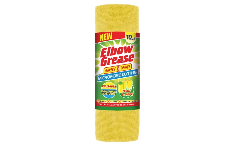 Elbow Grease Microfibre Easy Tear Cloth Yellow 10pk