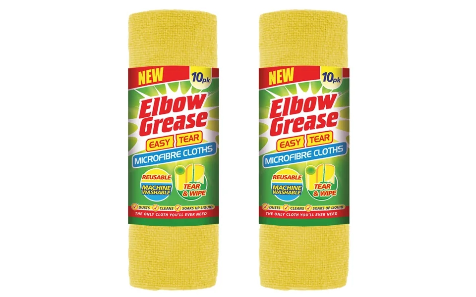 Elbow Grease Microfibre Easy Tear Cloth Yellow 20pk