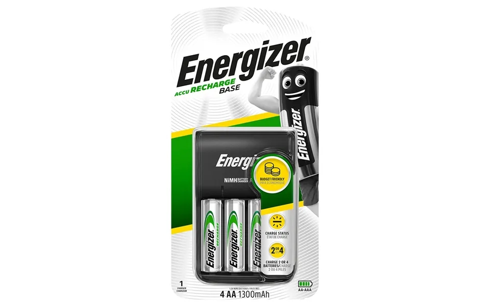 Energizer Usb Base Charger Inc 4 X Aa 1300mah Rechargeable Batteries