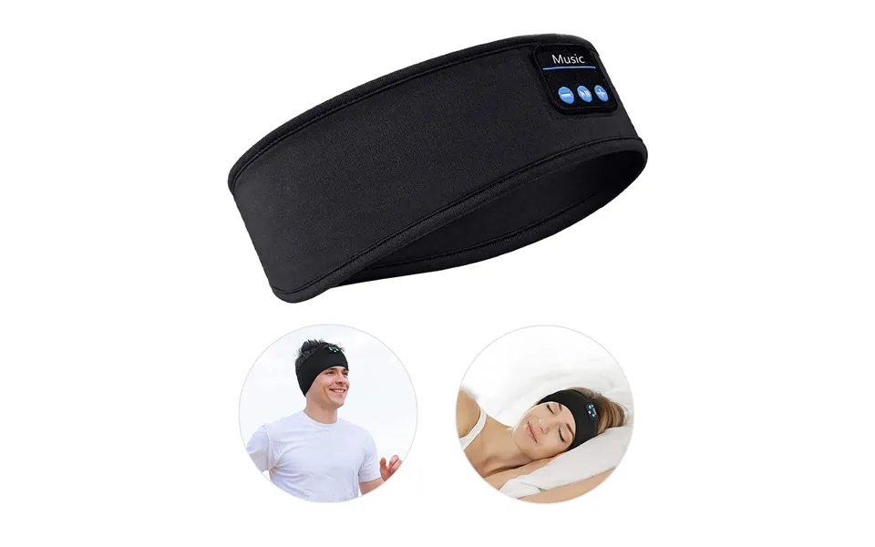 Evodx Bluetooth Sleep Mask Or Sports Music Headphones Headband - Black