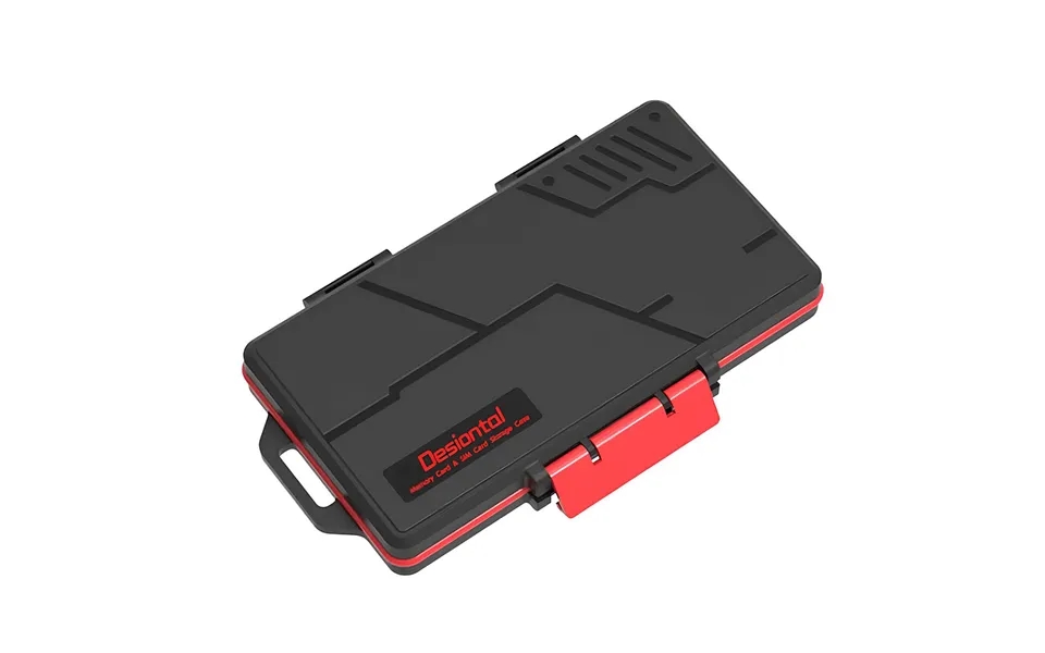 Evodx Memory Card Box Organiser Case Black Red