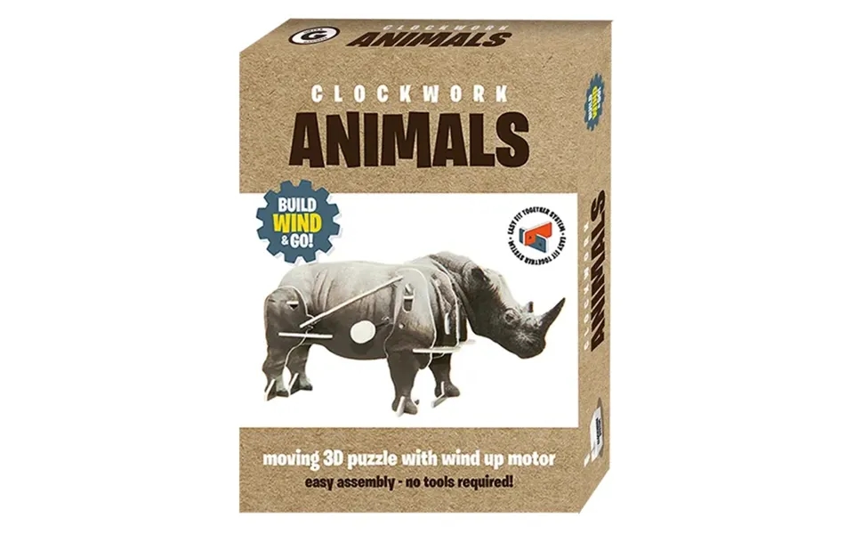 Gifts & Gadgets Build Your Own Clockwork Animal - Rhinoceros