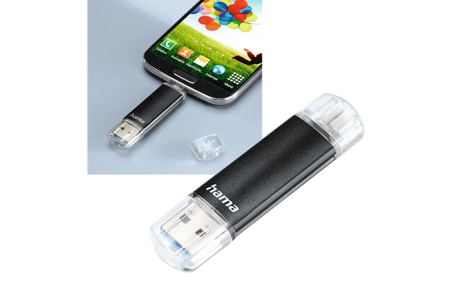 Hama Laeta Twin Usb 3.0 Flash Drive 40 Mb S Black - 64gb