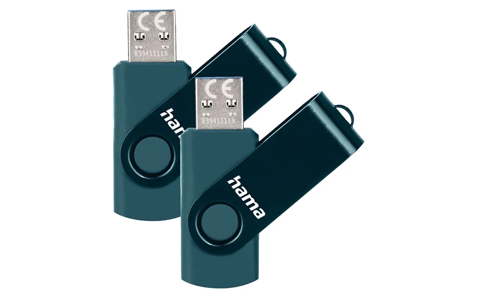 Hama Rotate Usb Stick Usb 3.0 90 Mb S Petrol Blue - 256gb