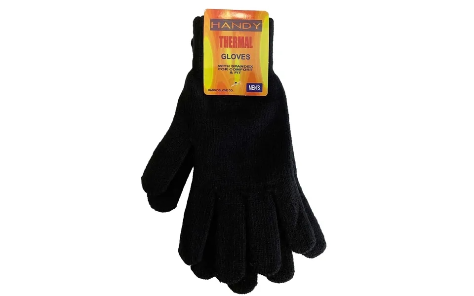 Handy Men's High Quality Thermal Winter Gloves - Black