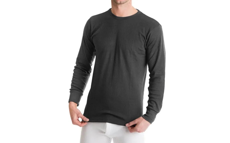 Hot Stuff Co Men's Thermal Long Sleeve T-shirt Brushed Inside Grey - Small