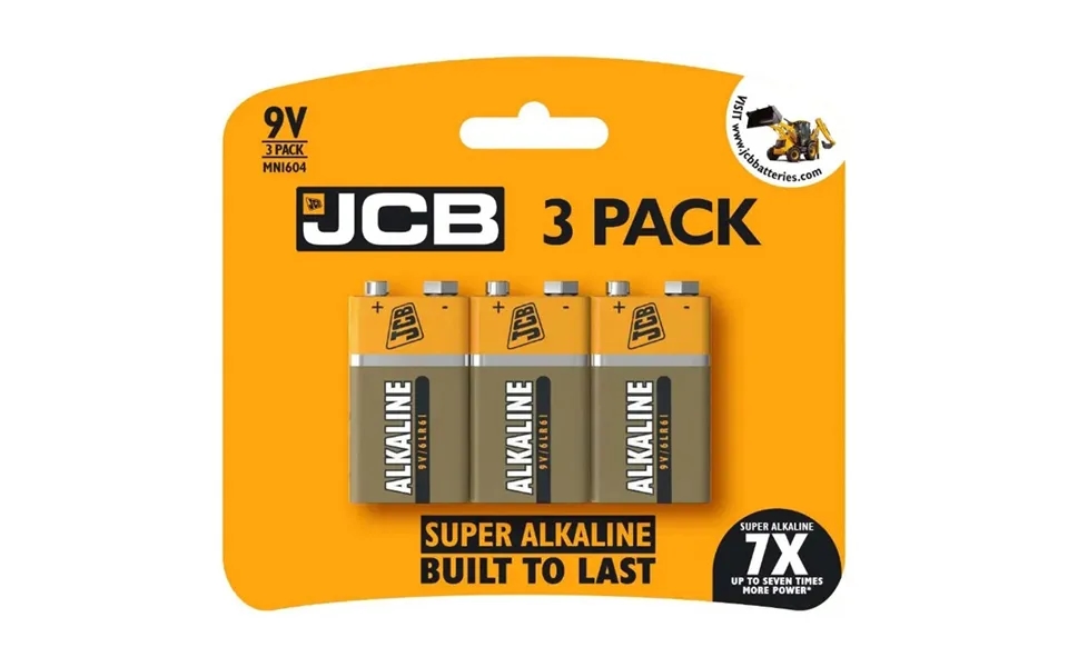 Jcb 9v Super Alkaline Batteries - Pack Of 3