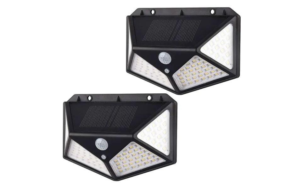 Kingavon 100 Led Motion Sensor Solar Security Light - Twin Pack