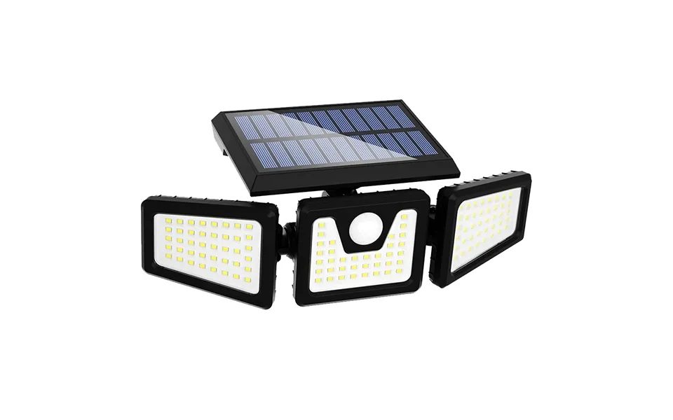 Kingavon 3 Head Adjustable Pir Motion Sensor Solar Security Light - 3 Modes