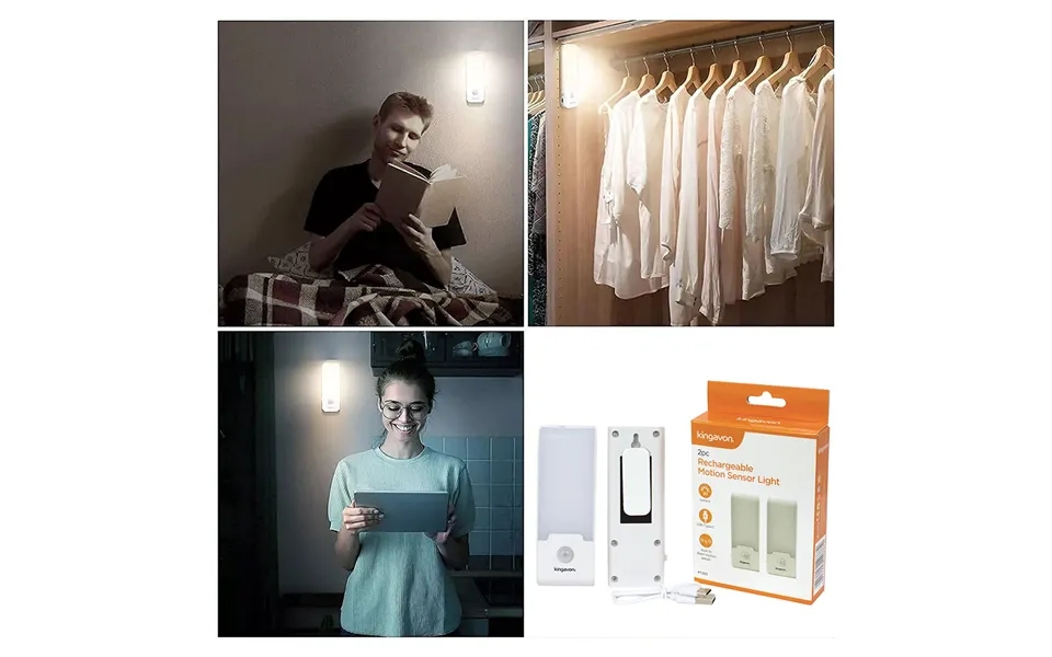 Kingavon Rechargeable Led Sensor Light - 2 Pack