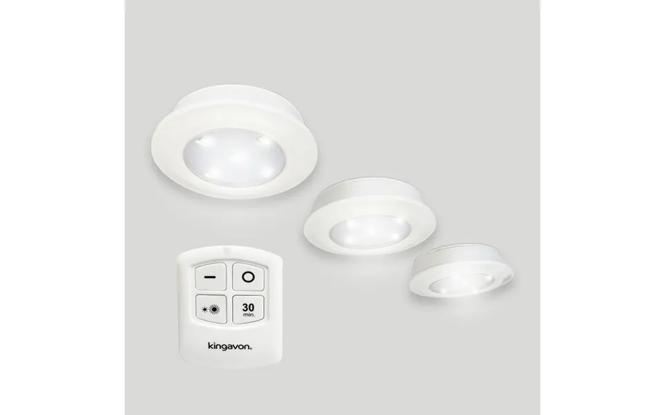 Kingavon Set Of 3 Wireless Remote Controlled Led Light Units