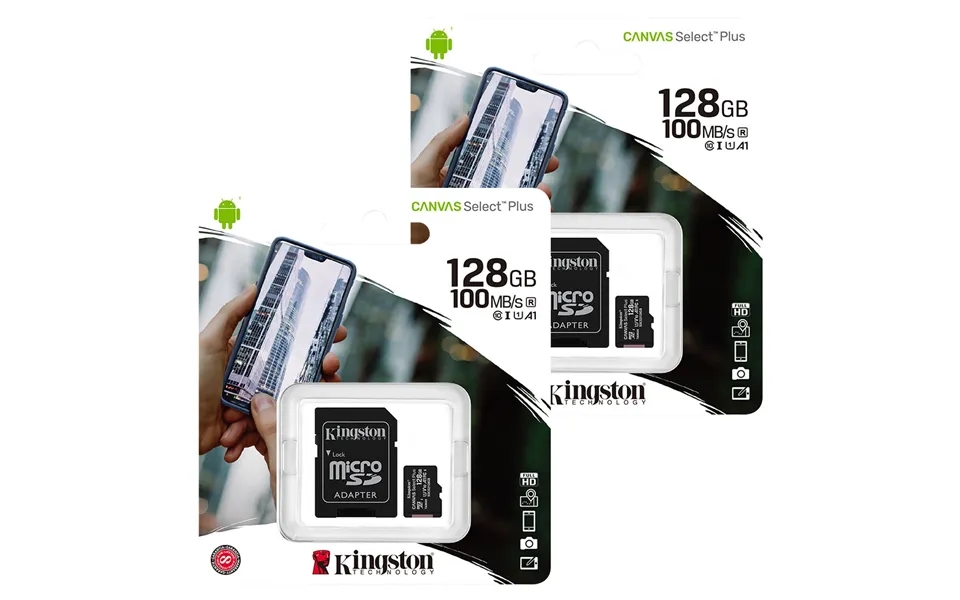 Kingston Canvas Select Plus Microsdxc Memory Card 100mb S Uhs-1 U1 A1 V10 Class 10 With Adapter - 128gb