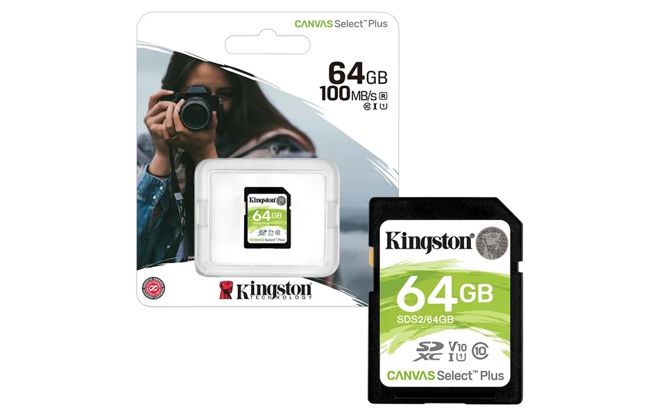 Kingston Canvas Select Plus Sdxc Memory Card Uhs-i 4k Full Hd 100mb S - 64gb