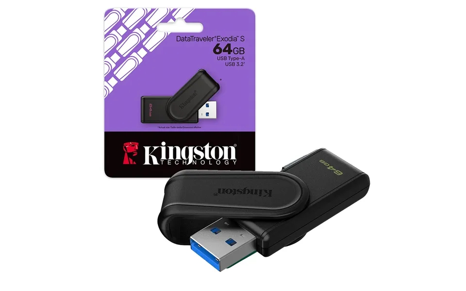 Kingston Datatraveler Exodia S Usb 3.2 Memory Flash Drive 64gb