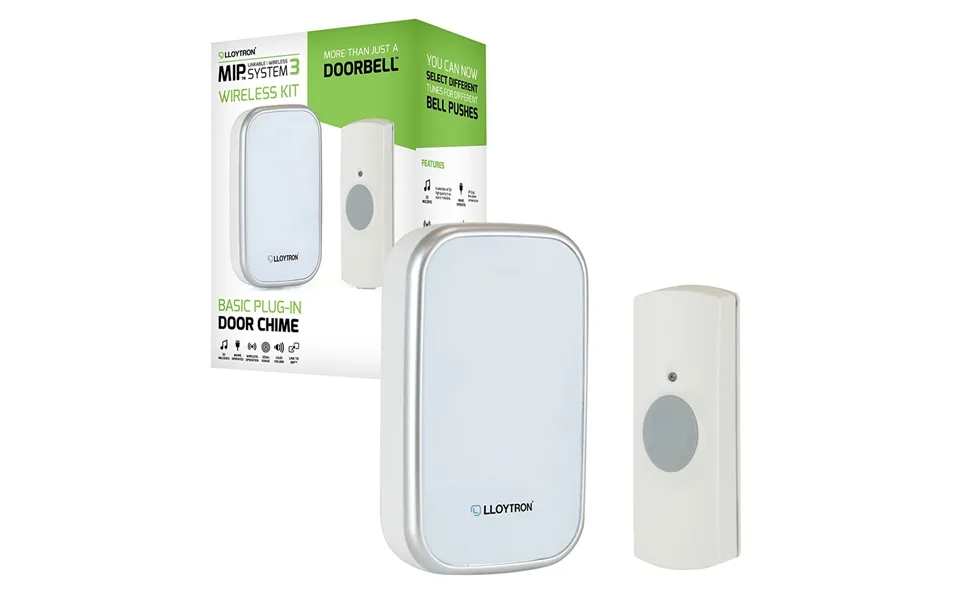 Lloytron Mip3 - 32 Melody Battery Operated Portable Door Chime Kit