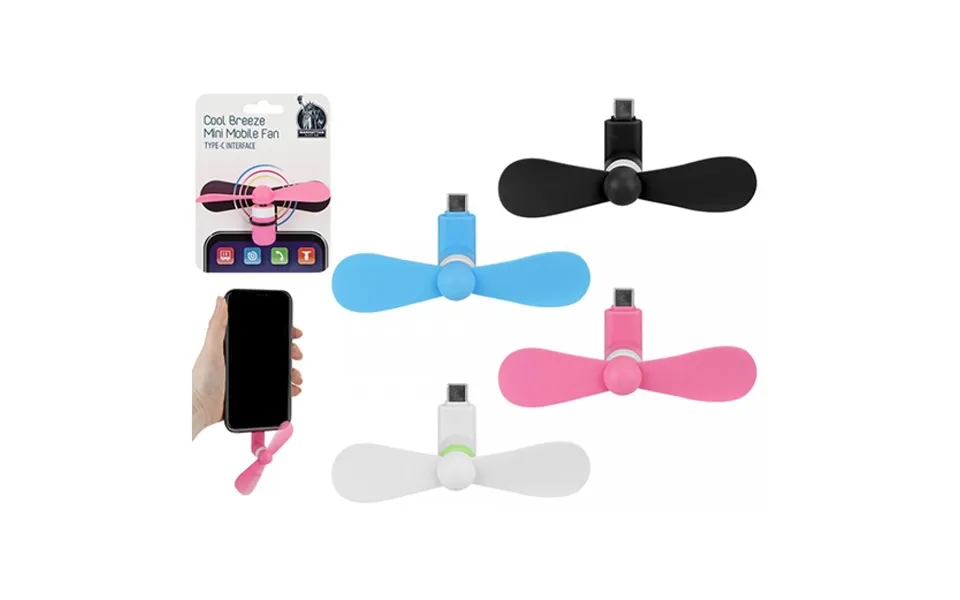 Mgc Handy Mini Mobile Fan Usb-c - Black