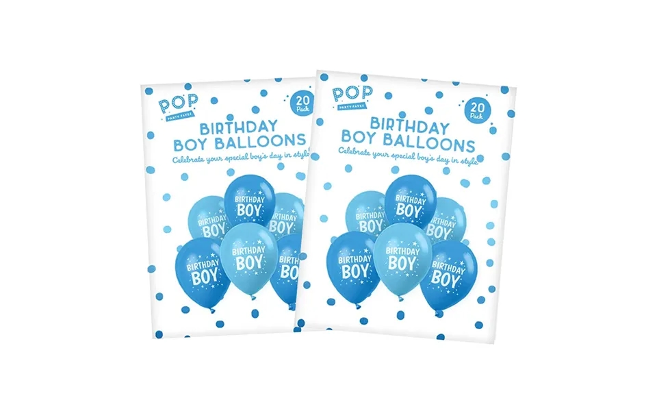 Pop Birthday Boy Balloons 40pk