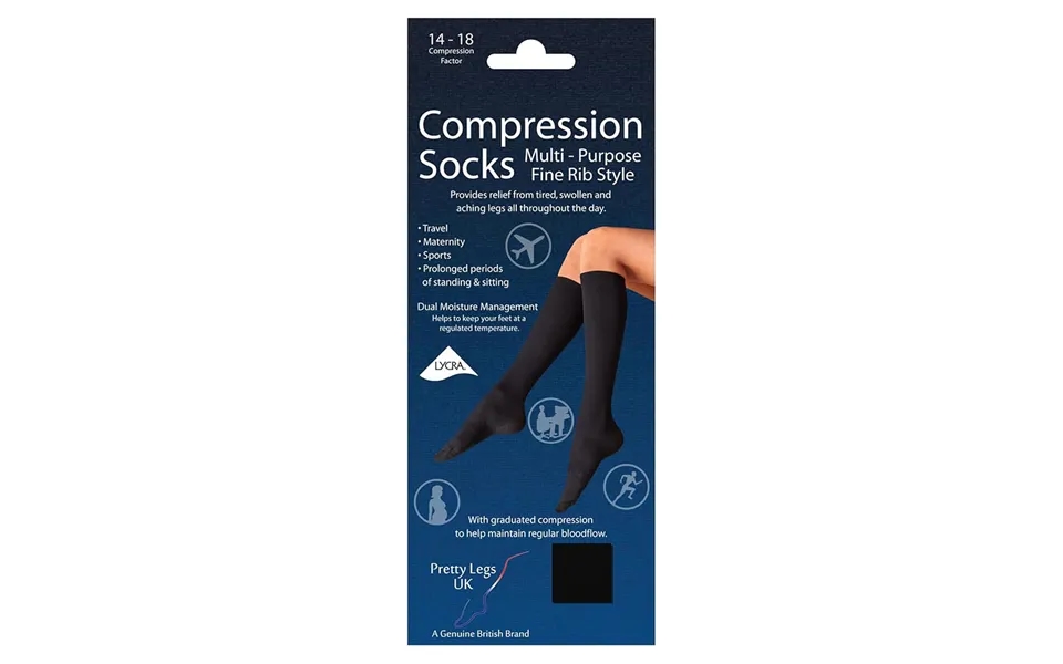 Pretty Legs Compression Knee Length Socks - 8-11