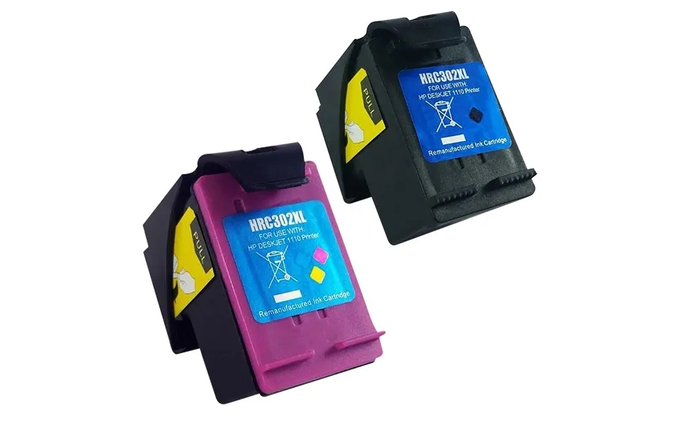 Remanufactured Hp 302xl High Capacity Black & Colour Ink Cartridges