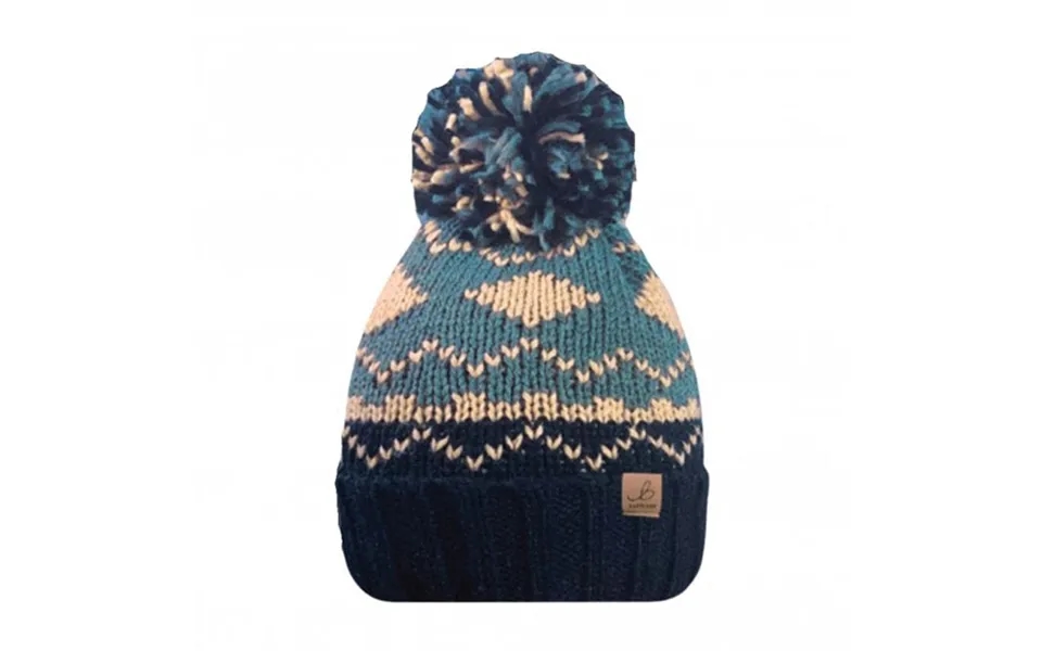 Rock Jock Adults Pom Pom Hat With Fleece Lining - Teal Navy