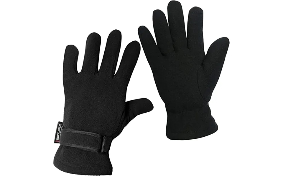 Rock Jock Men's Thermal Lined Fleece Gloves - Black