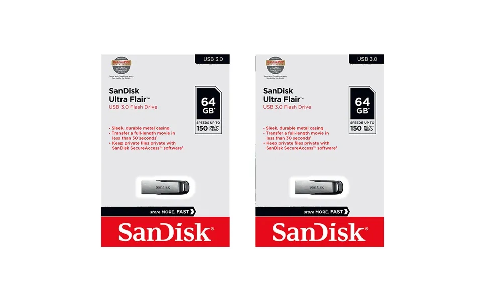 Sandisk Ultra Flair Usb 3.0 Flash Drive Memory Stick - 64gb