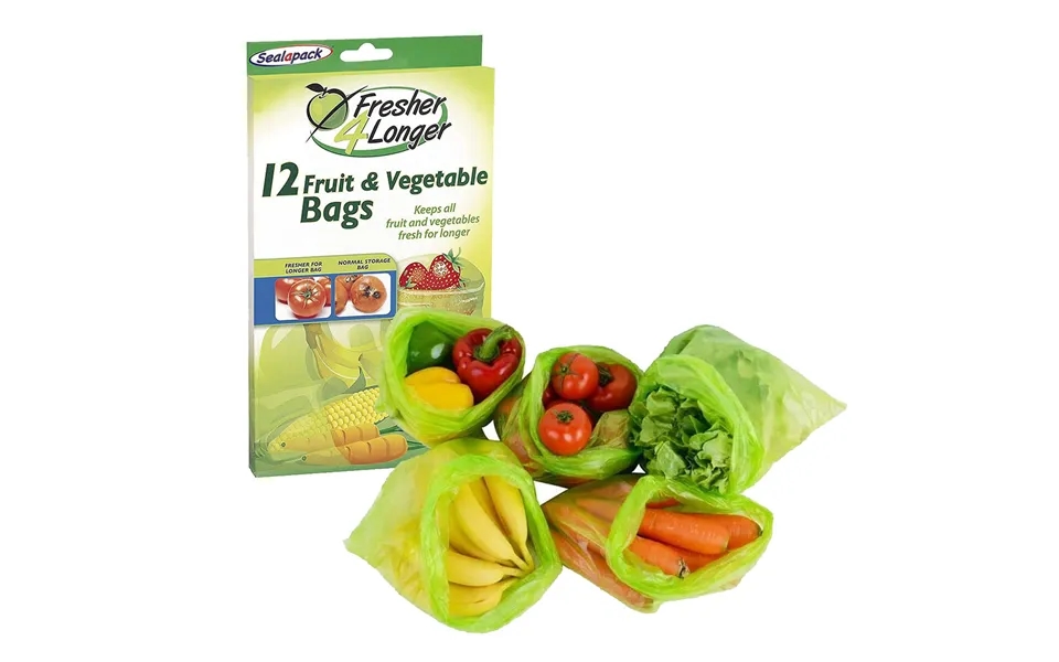 Sealapack Fresher '4' Longer Fruit & Vegetable Bags - 12 Pack