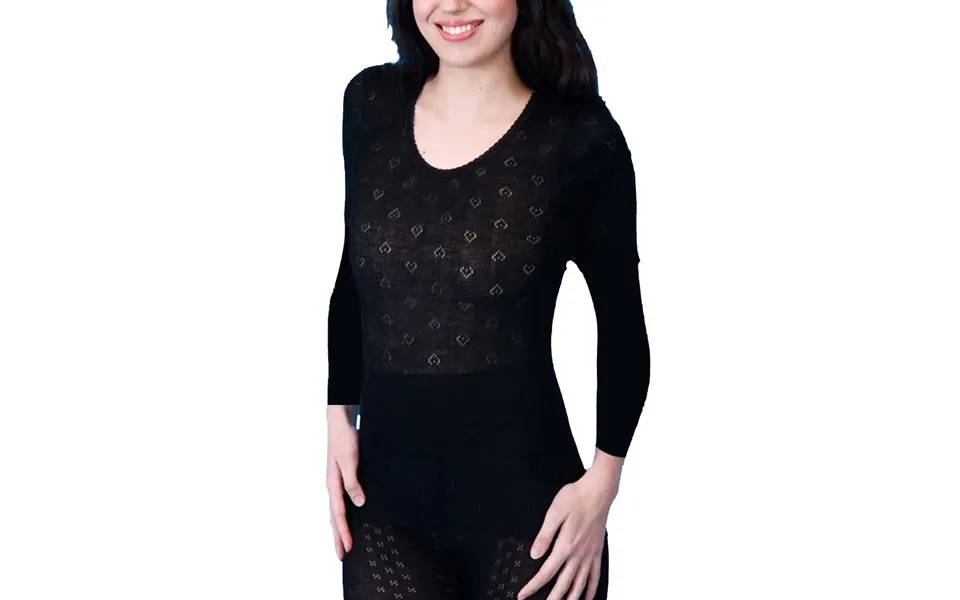 Snowdrop Ladies Thermal Long Sleeve Top Black - Medium 10-12