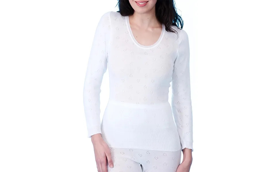 Snowdrop Ladies Thermal Long Sleeve Top White - Medium 10-12
