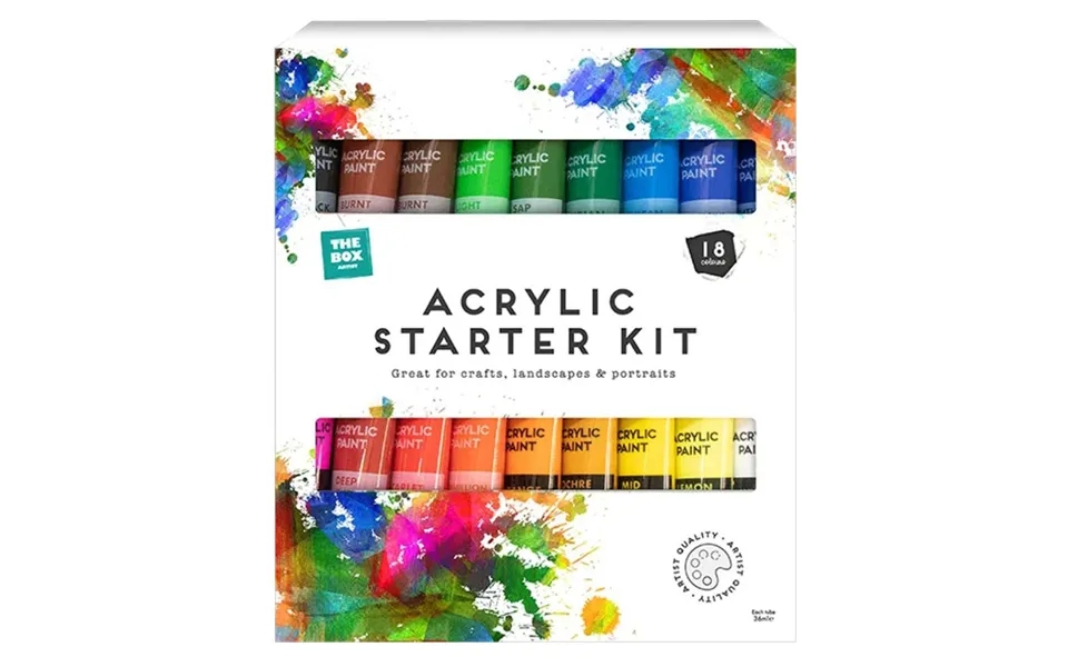 The Box Artist Acrylic Paint Set - 18pack