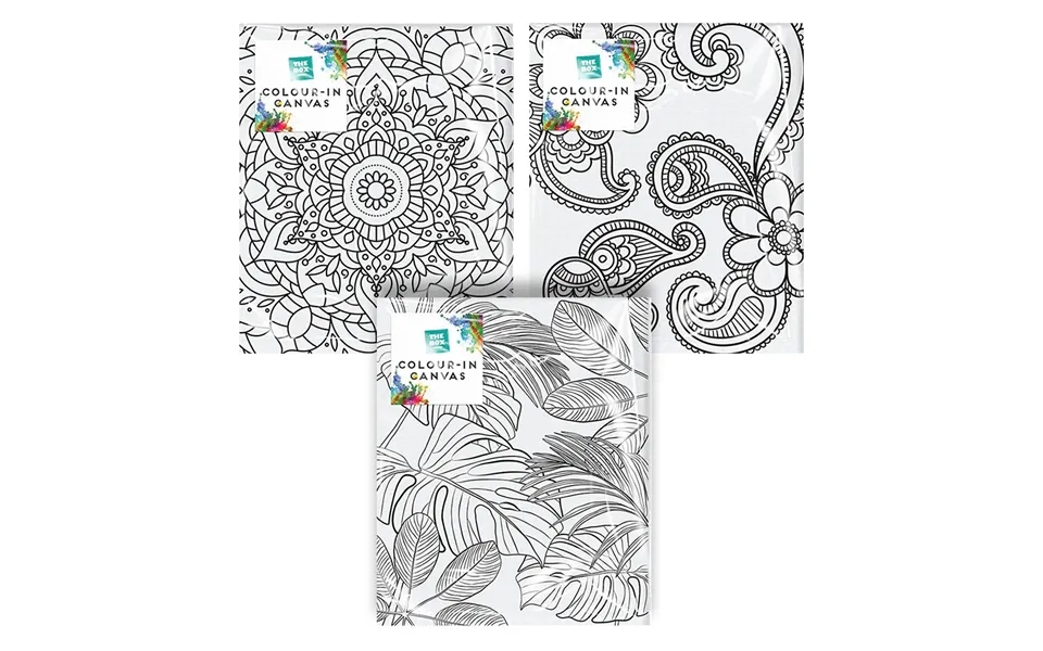 The Box Artist Colour-in Canvas 25cm X 30cm - Pack Of 3