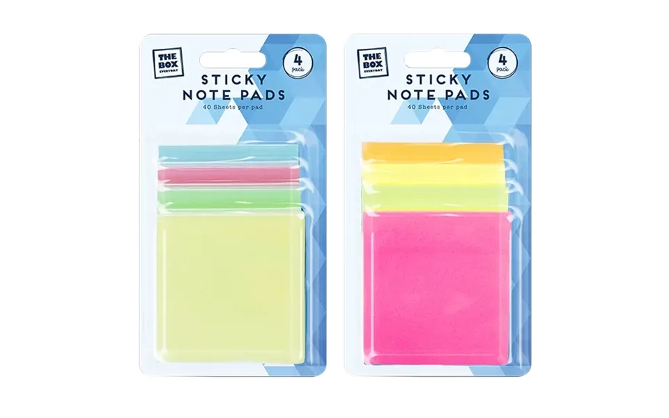 The Box Everyday Sticky Notepads - 4 Pack