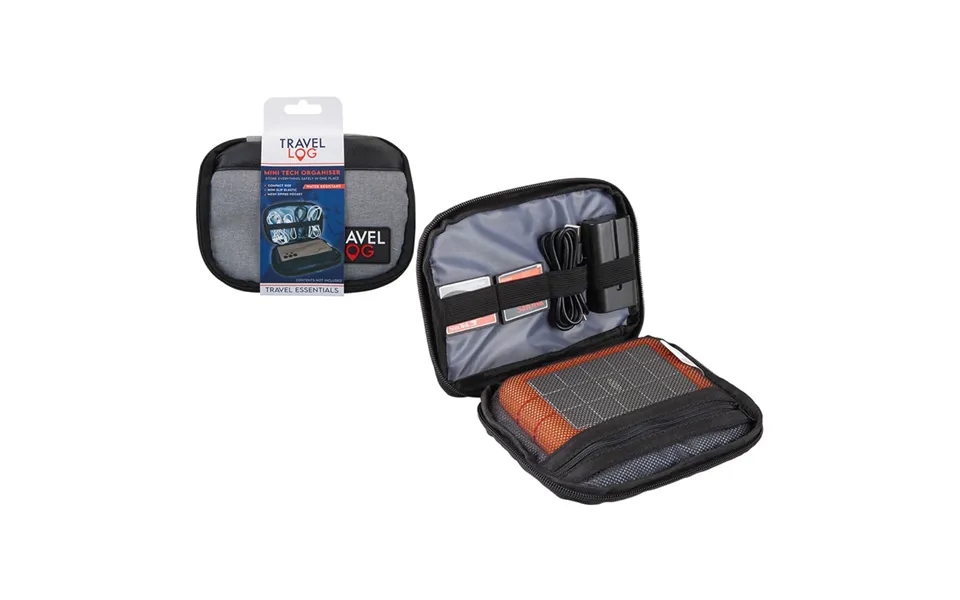 Travel Log 15cm Digital Accessory Organiser - Grey