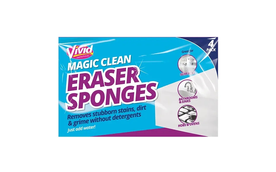 Vivid Multi-functional Magic Sponge Eraser - Pack Of 4