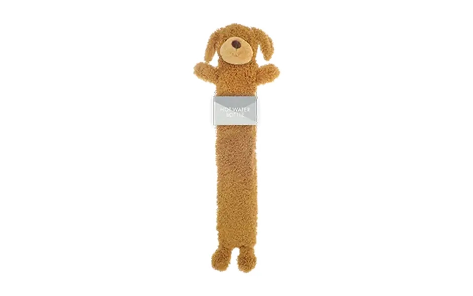Winter Glow Sherpa Character Long Hot Water Bottle 1.5l - Brown Dog