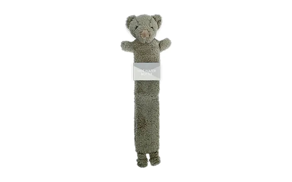 Winter Glow Sherpa Character Long Hot Water Bottle 1.5l - Grey Bear