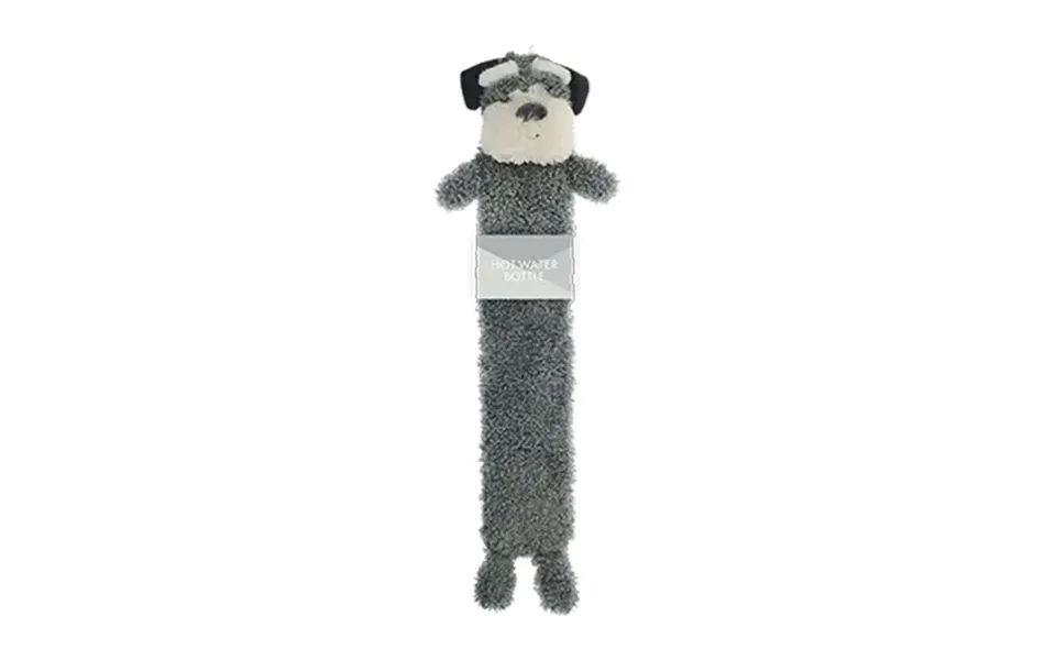 Winter Glow Sherpa Character Long Hot Water Bottle 1.5l - Grey Dog